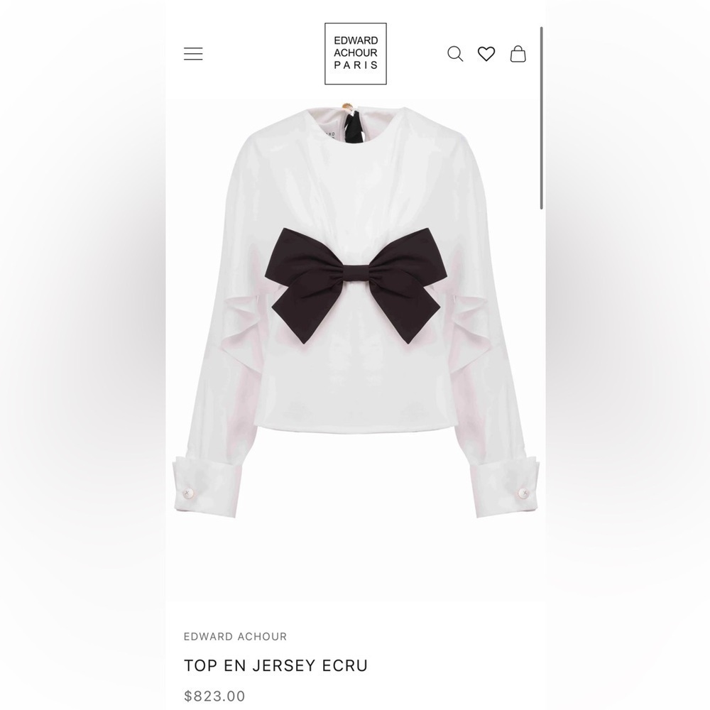 Edward Achour Bow Blouse